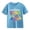 Light Blue, variant on Back To School T Shirt for Girls Pencil & Apple Funny Graphic Print Short Sleeve Tops Kids Students Casual Versatile Crew Neck Tees