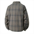 thumbnail image 3 of Huankd Plaid Shirt Men Button Down Shirts Regular Fit Long Sleeve Casual Flannel Shirts 2026 Gray 2XL, 3 of 3