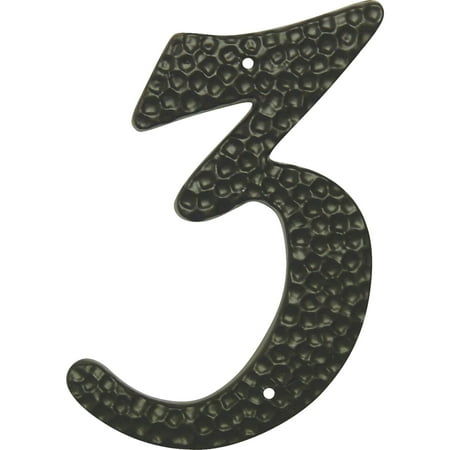 3-1/2" Black Die-Cast Aluminum Address Numbers