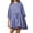 Purple, variant on Npasoilc Dresses for Women Trendy 3/4 Sleeve Round Neck Drop Shoulder Patchwork Pleated Flowy Hem Pullover Shirt Dress Solid Color Casual Loose Mini Hoodless Hoodie Dress
