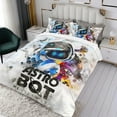 thumbnail image 3 of Astro Bot Conjunto de sábanas temático, trío de piezas, cómodo y amigable con la piel, diseño único, regalo de decoración para el hogar para familiares, amigos y fans,173cm *218cm, 3 of 6