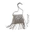 thumbnail image 2 of PONPRNGY Crochet Bag Purse for Women, Crossbody Summer Beach Woven Purse Boho Bag with Tassels Macrame Vacation, 2 of 6