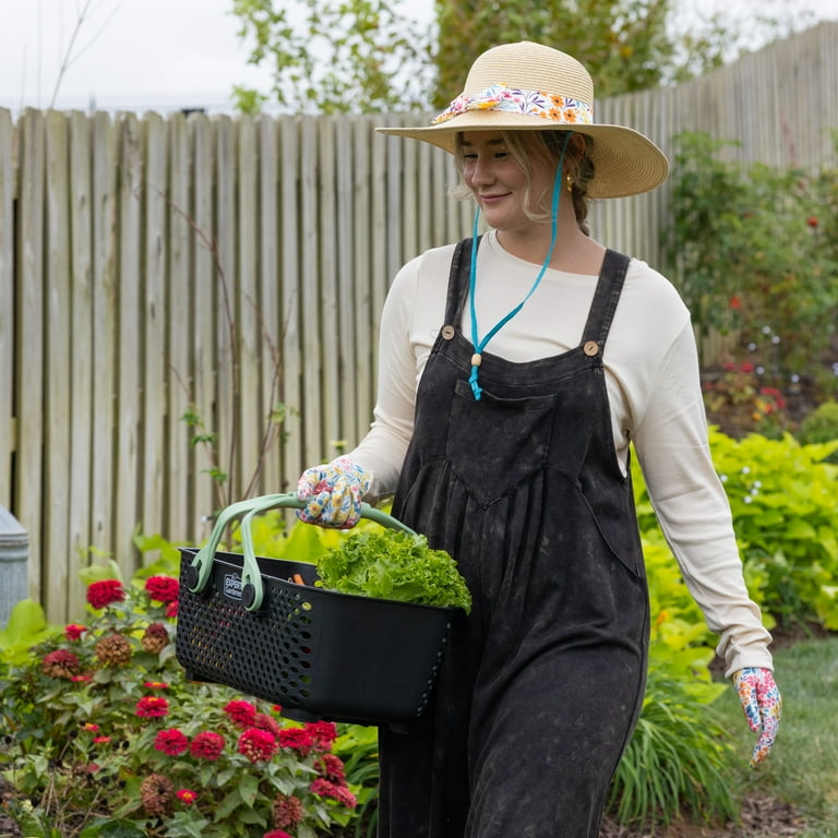 Expert Gardener Harvest Basket, Plastic, Black