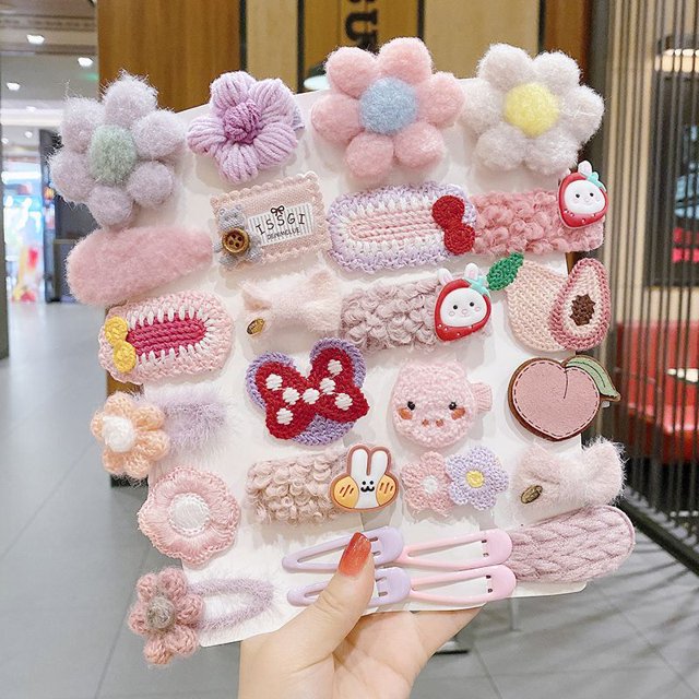 26 Pcs Pinces à Cheveux pour Bébés Filles, Accessoires pour Cheveux Colorés et Mignons / Multicolore