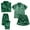 K-Green, variant on 4Pcs Pajamas for Women Womens Petite Pajamas Set Womens Pajamas Plus Teen Girls Pajamas Size Pajamas for Women Casual Pajamas Women's Lace Ladies Fleece Pajamas Suspenders Shorts Home Wear