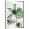 thumbnail image 2 of wall26 Framed Canvas Wall Art Large Green and Pink Flowers Floral Plants Watercolor Abstract Contemporary Expressive for Living Room, Bedroom, Office - 16x24 inches, 2 of 4