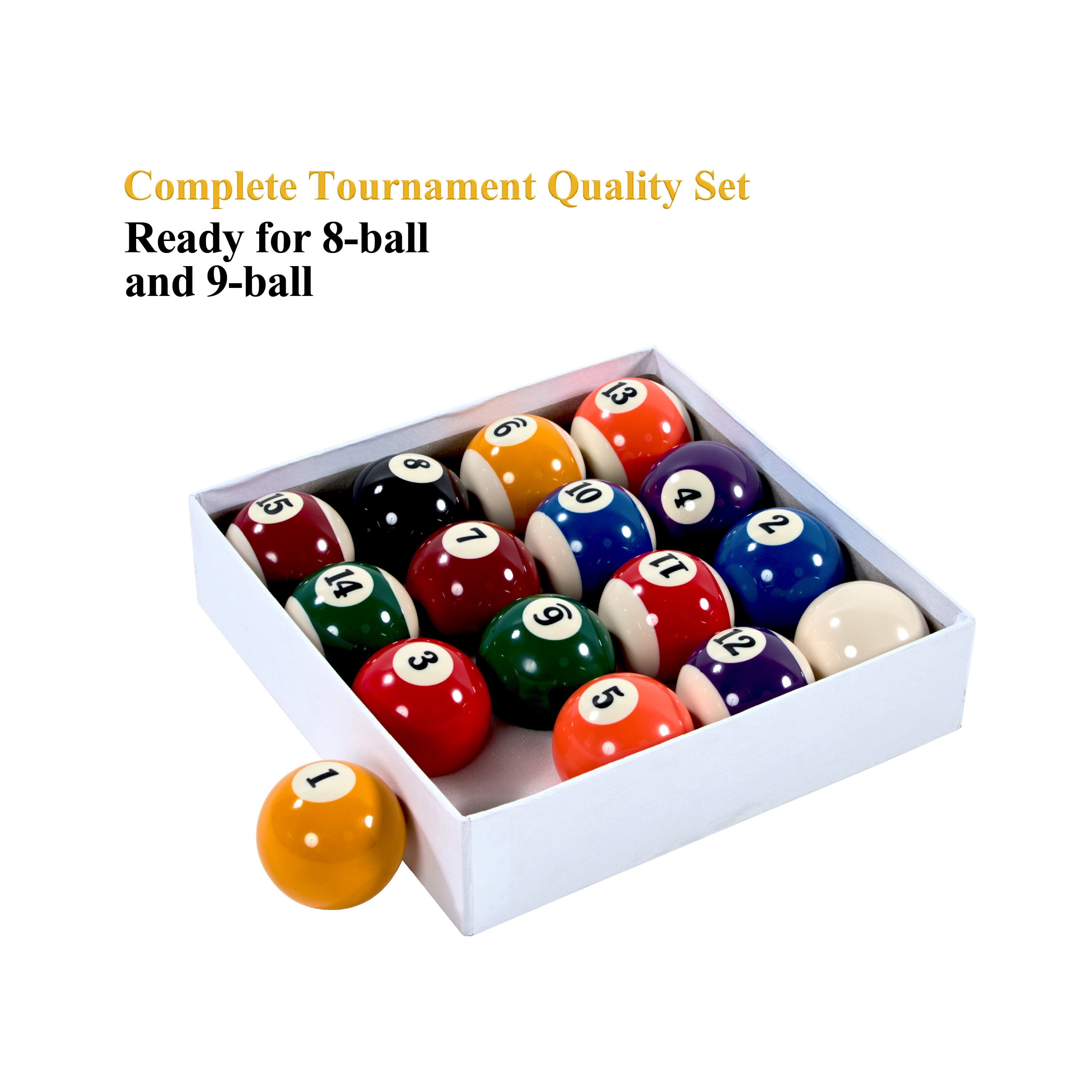 Barrington Billiards 16-Piece Regulation Pool Balls 2-1/4 inch Scratch Resistant Set