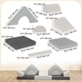 thumbnail image 3 of Qaba Canapé Modulable pour Enfants 12 Pcs, Sofa Sectionnel pour Enfant, Gris, 3 of 10