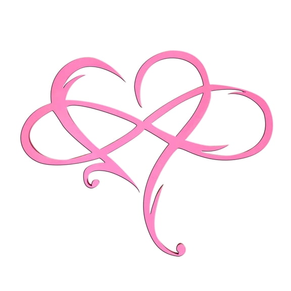 Clearance! Nomeni Room Decor Infinite Heart Art Home Window Glass Living Room Sticker Wall Sticker Decoration Ornament Pink