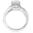 thumbnail image 3 of Edge Jewel 1.5 Ct Round Cut Engagement Ring for Her - Lab Created Simulated Diamond in Prong Setting - 14K White Gold Over - Perfect for Weddings, Anniversaries, or Birthday Gifts for Women's, 3 of 6