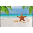 thumbnail image 4 of SKYSONIC 72x48in Starfish Leaves Sandy Beach Area Rug, Non-Slip Floor Carpet for Indoor Living Dining Room and Bedroom Area, 4 of 7