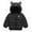 style-02 Black, variant on Baby Jacket Girl Kids Winter Coats with Hooded Light Puffer Coat Warm Padded Jacket for Baby Boys Girls Toddler Size 2T 3T (Black,2-3 Years)