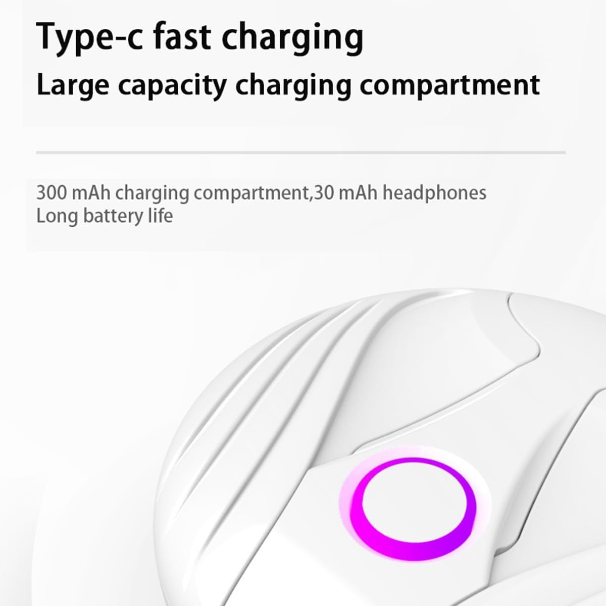 Angel Wings Wireless Earbuds Sports in-Ear Bluetooth 5.3 Headphones with Microphone,HIFI Sound Quality Compact and Portable for TV Smart Phone Laptop Computer Sports