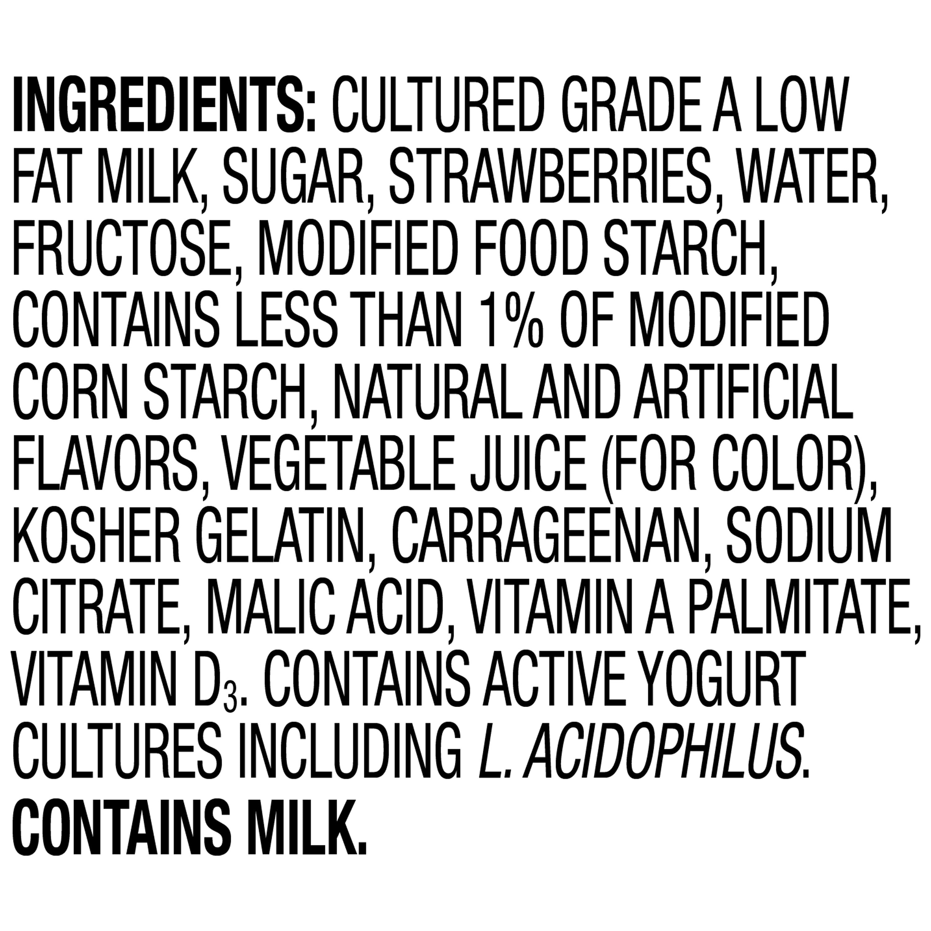 Great Value Original Strawberry Low-fat Yogurt, 6 oz