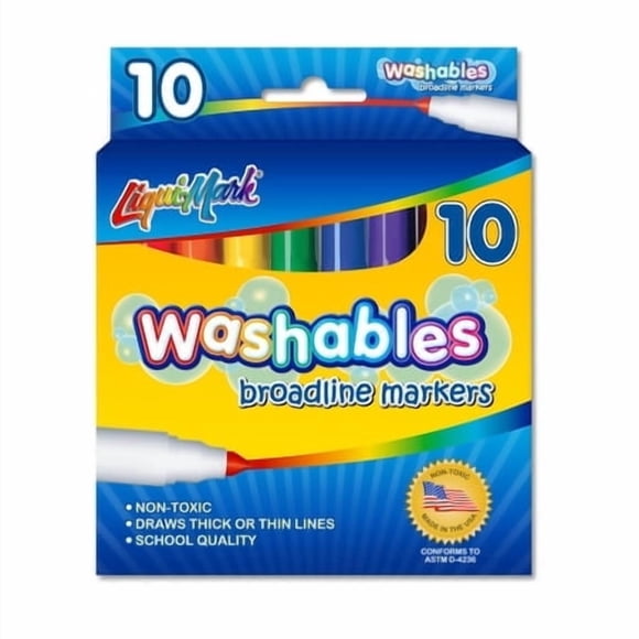 Liqui-Mark Bold Washable Marker, Box Of 10