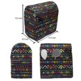 thumbnail image 5 of Colorful Lounger Chair Bag, Hand Drawn Illustration in Style Geometrical Borders Art Design, High Capacity Storage with Handle Container, Lounger Size, Multicolor, by Ambesonne, 5 of 5