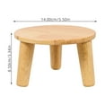 thumbnail image 6 of Wooden Plant Stool Display Stand Round Flower Pot Holder Decorative Plant Stand Small Wood Plant Riser Planter Supports For Indoor Home Decor, 6 of 6
