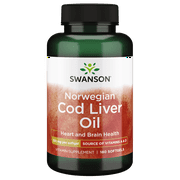 Swanson Cod Liver Oil - Wellness Supplement Promoting Bone, Skin Health, Vision Support & Immune System Function w/High Absorption Vitamin A - (180 Softgels, 350mg Each)