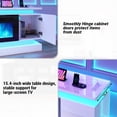 thumbnail image 6 of Blotout 81" Fireplace TV Stand with 50" Fireplace, LED Lights & Power Outlet for 90/85/80 Inch TV, Modern Gaming Entertainment Center with High Gloss Cabinet, Media TV Console for Living Room, 6 of 10