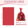 thumbnail image 2 of Uxcell Treat Bags Clear Gift Bags with Twist Ties Plastic Gift for Favor Cookies Candies Packaging Bakery Red, 2 of 7