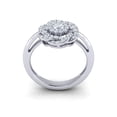 thumbnail image 3 of 0.7ctw Round Cut Diamond Prong Women's Cluster Fancy Engagement Ring Bridal Solid 18K Gold F VS1, 3 of 3