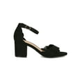 thumbnail image 2 of Women Faux Suede Scallop Edge Open Toe Low Chunky Heel Sandal 18883, 2 of 6