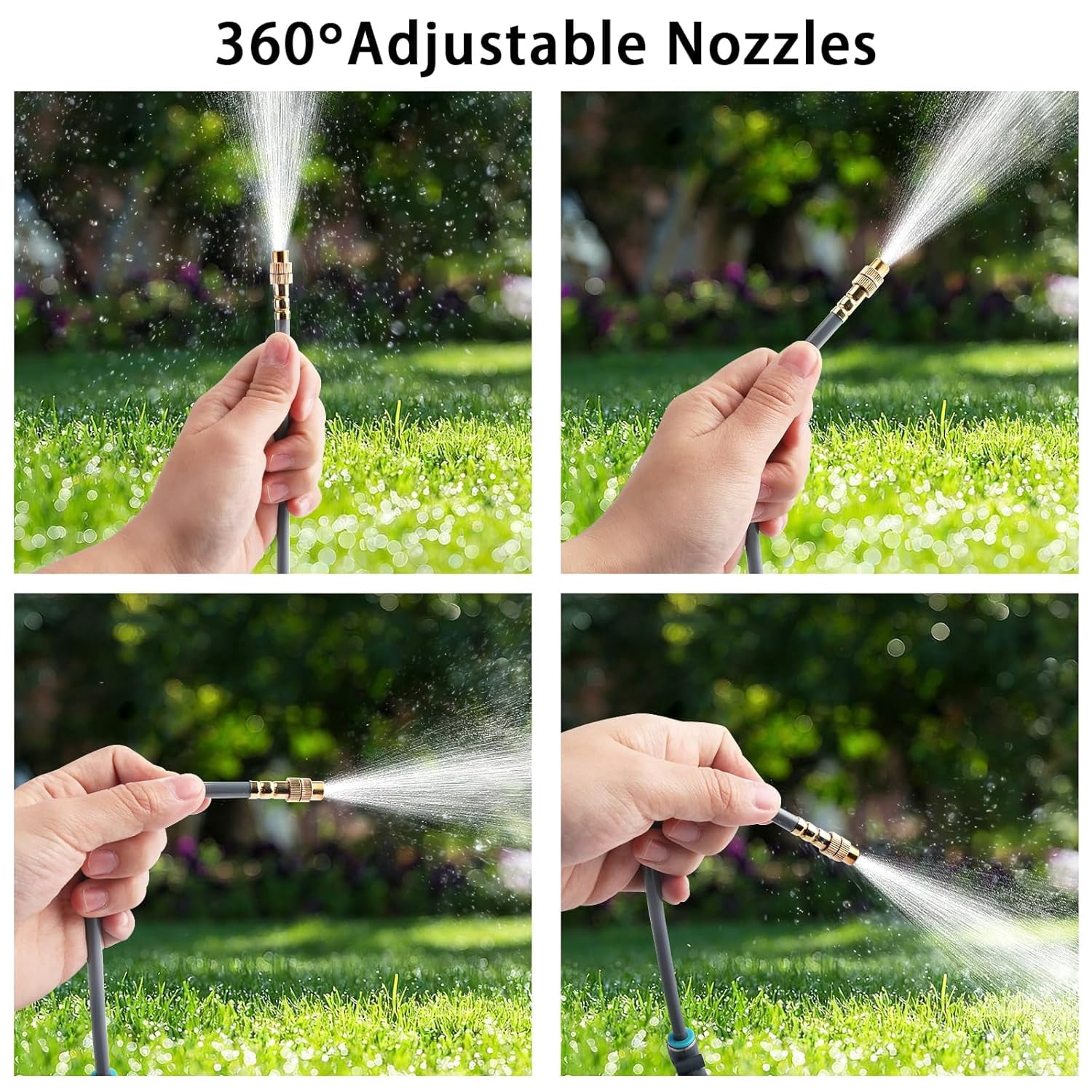 50 FT Drip Irrigation Kit with Adjustable Nozzles & Quick Connect, Automatic Watering System for Outdoor, Raised Bed,Potted Plant, Containers & Potted Plants