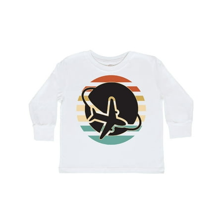 

Inktastic Airplane Trip Vintage Travel Gift Toddler Boy or Toddler Girl Long Sleeve T-Shirt