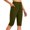 Army Green, variant on Women's Knee Length Capri Leggings with Pockets High Waisted Workout Running Yoga Capris Pants Gym Clothes for Women,L,Purple