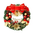thumbnail image 1 of Widget Guirnalda de Navidad de 16 pulgadas con nudo de lazo Bolas de campana Feliz Navidad Guirnalda colgante Guirnalda artificial para la decoración de la fiesta de la pared de la puerta delantera Abanopi Widget, 1 of 1