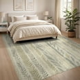 thumbnail image 3 of ODIKA 8'x10' Ultra-Soft Area Rug, Farmhouse Watercolor Forest Foliage Vertical Bands Skid Hardwood None Washable, Bare feet friendly, Silk-Touch for Bedroom, Under Sectional, 3 of 7