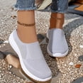 thumbnail image 4 of Women’s Breathable Knit Slip-On Walking Shoes, Breathable Lightweight Non Slip, Non Slip Work Sneakers Workout Outdoor Casual Shoes, 4 of 7
