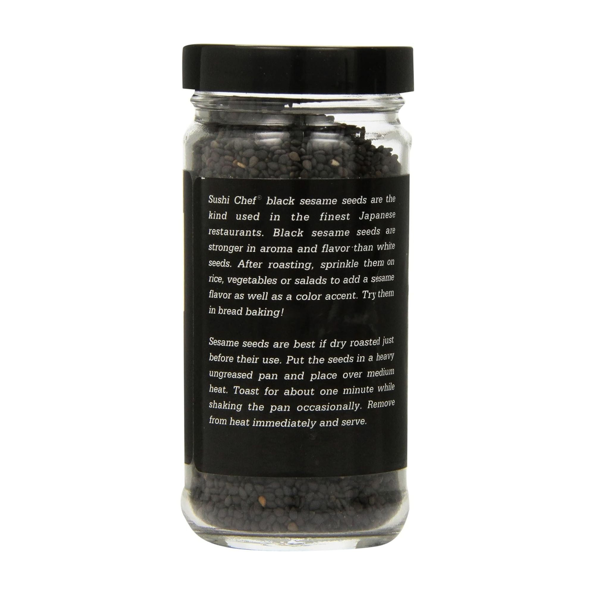 Sushi Chef, Black Sesame Seeds (Whole), 3.75 oz (107g), Pantry Staple