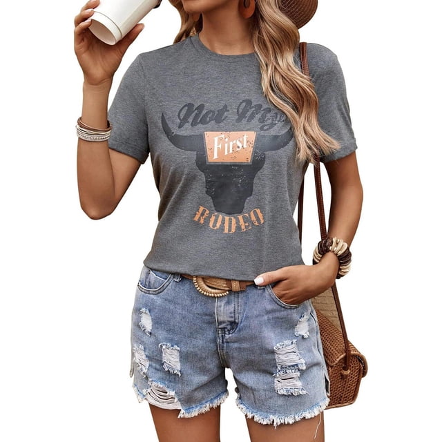 TINZ Blouse Décontractée à Manches Courtes Imprimée Col Rond Ample Ensemble T-Shirt et Chemise pour Femmes Manches Courtes Athlétique Col Roulé Manches Longues