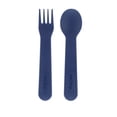 thumbnail image 3 of Nuby Plastic Toddler Fork & Spoon with Travel Case, Galaxy, 3 of 9