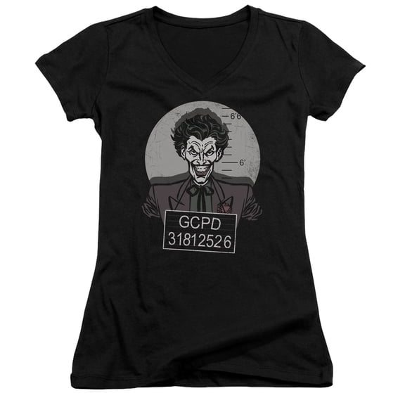 Batman Busted! Junior Women's T-Shirt V-Neck Black