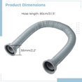 thumbnail image 2 of Sink Drain Pipe Plastic: Flexible Down Pipe Drain Hose Extension for Wash Basin, 2 of 5