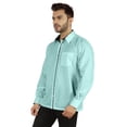 thumbnail image 4 of Bestman Solid Formal Shirt For Mens Button Down Shirt Front Patch Pocket Office Wear, 4 of 7