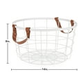 Mainstays, Round Wire Basket With Handles, Medium Size, White