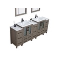thumbnail image 5 of Vanity Art 84" Double Sink Freestanding Bathroom Vanity Set with Ceramic Top and Mirror, 5 of 10