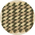 thumbnail image 1 of Ahgly Company Machine Washable Indoor Round Transitional Oak Brown Area Rugs, 5' Round, 1 of 7