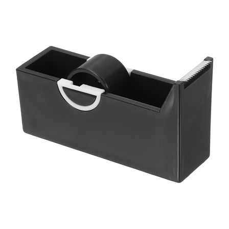 1 Pack Tape Dispenser Desk, Small Desktop Tape Dispenser Cutter Holder for 17mm/0.65" Eyelash Tapes Rolls Desk Home Office Supplies, Black