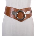 thumbnail image 5 of PC Cinturón elástico ancho vintage de moda para mujer con - Marrón, 5 of 5