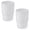 Frosted White, variant on Toothbrush Holders for Bathroom, 2 Pack Transparent Glass Tumbler Cups, Modern Thick Glassware
