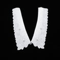 thumbnail image 6 of Women\'s Rhienstone Flower Detachable Faux Lapel Shirt Collar Necklace Choker - White, 6 of 8