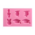 thumbnail image 1 of Ice Lattice Graduation Silicone Graduation Cap Diploma Reel Ice Chocolate Candy Mold, 1 of 1