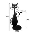 thumbnail image 6 of Mosey Candle Holder Cartoon Style Handmade Decorative Iron Art Cute Black Cat Shape Candlelight Stand Desktop Ornament Home Decor, 6 of 8