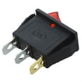 thumbnail image 2 of Rocker Switch ON OFF Bright Bipolar 28x10mm 250V 15A 3 Terminals RED, 2 of 4