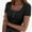 Black, variant on yunLCZ Basic T Shirts 2025 New Women's Square Collar Up T Shirt