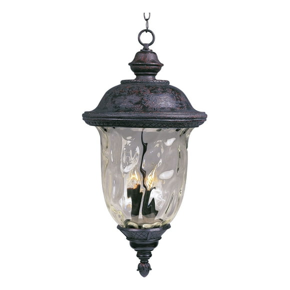 Maxim 3427WGOB Carriage House 3-Light 25" Bronze Outdoor Hanging Lantern